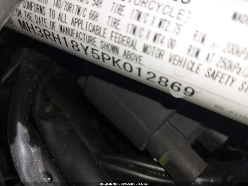 2023 Yamaha Yzfr3 A VIN: MH3RH18Y5PK012869 Lot: 45369938