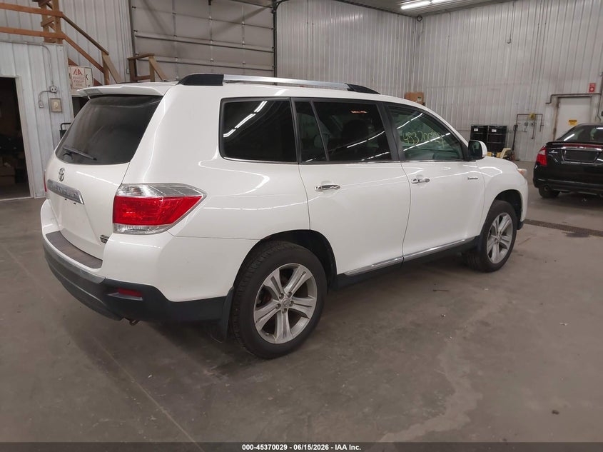 Vin: 5tddk3eh5bs063302, lot: 45868015, toyota highlander limited v6 20114