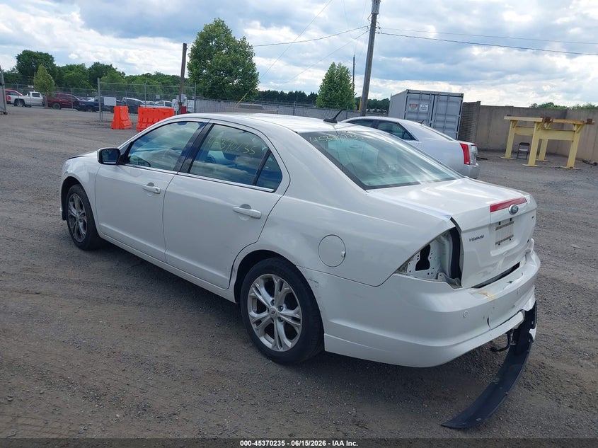 Vin: 3fahp0ha8cr306093, lot: 45868221, ford fusion se 20123