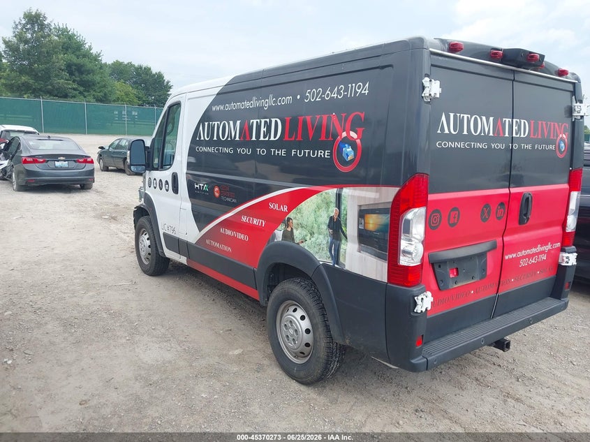 Vin: 3c6trvng0le123015, lot: 45868259, ram promaster 1500 low roof 118 wb 20203