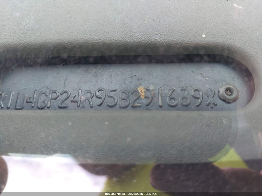 2005 Dodge Grand Caravan Se VIN: 1D4GP24R95B291689 Lot: 45370323