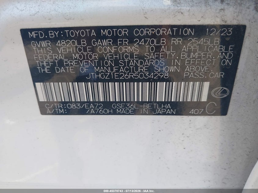 2024 LEXUS IS 350 F SPORT — Photo 9