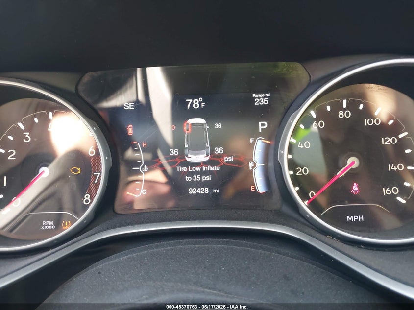 2019 JEEP COMPASS SPORT UTILITY VEHICLE 2.4L I-4 VVT, 180HP