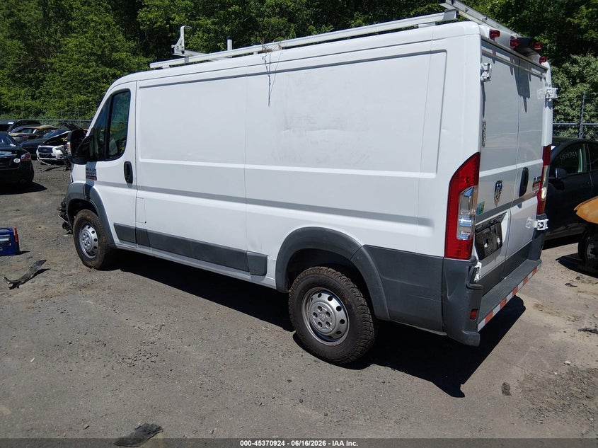 Vin: 3c6trvag2je155354, lot: 45868910, ram promaster 1500 low roof 136 wb 20183