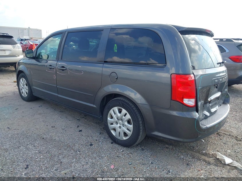 Vin: 2c4rdgbg7gr318311, lot: 45868977, dodge grand caravan se 20163
