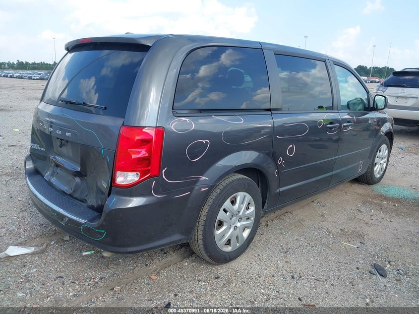 Vin: 2c4rdgbg7gr318311, lot: 45868977, dodge grand caravan se 20164