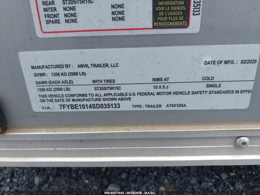 2025 OTHER UTILITY TRAILER TRAILER N/A