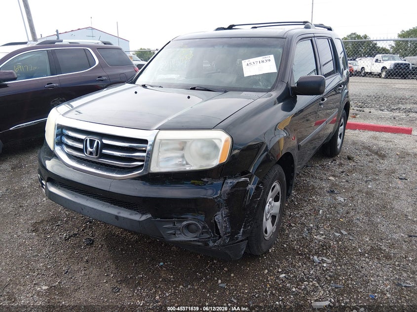 Vin: 5fnyf3h23cb033136, lot: 45869825, honda pilot lx 20122