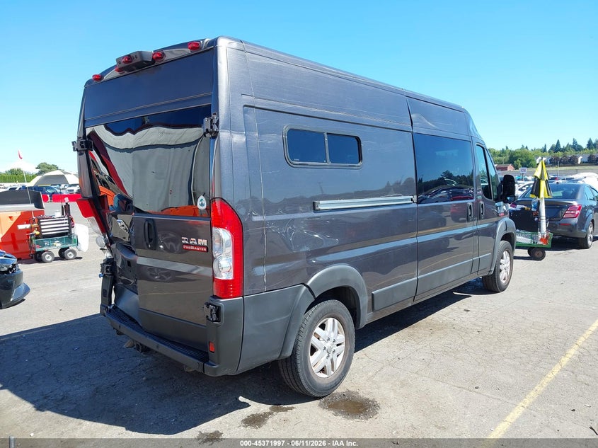 Vin: 3c6lrvdg1me540534, lot: 45869983, ram promaster 2500 high roof 159 wb 20214