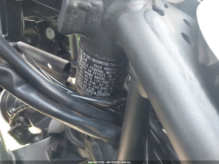 2024 Kawasaki Ex500 A/B VIN: ML5EXGJ18RDA20906 Lot: 45372162