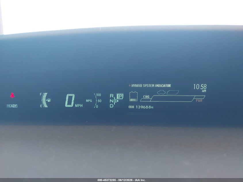2015 TOYOTA PRIUS HATCHBACK 1.8L I-4 DOHC, VVT, 98HP