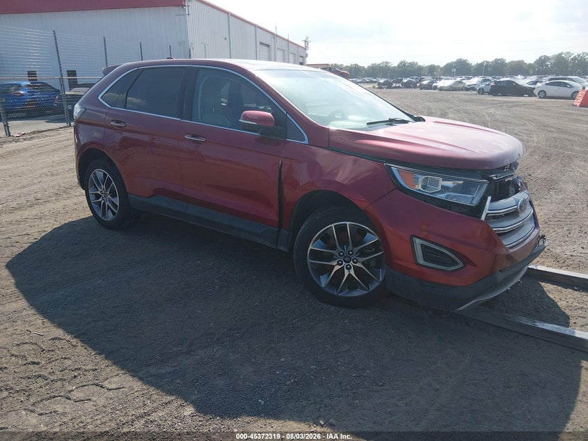 Vin: 2fmtk3k81fbc41063, lot: 45870305, ford edge titanium 20151