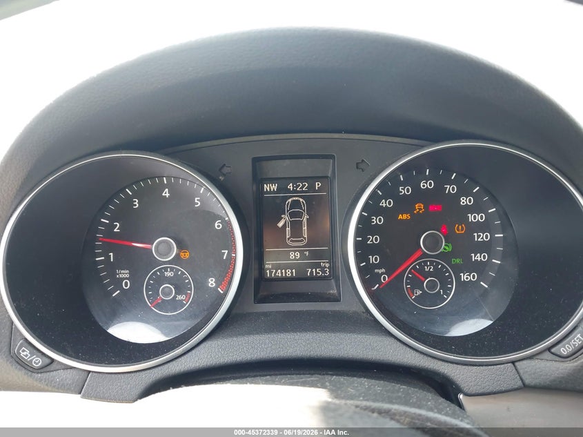2013 VOLKSWAGEN GOLF HATCHBACK 2.5L I-5 DOHC, VVT, 170HP