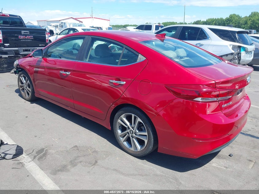 VIN KMHD84LF2HU263429 2017 HYUNDAI ELANTRA LIMITED