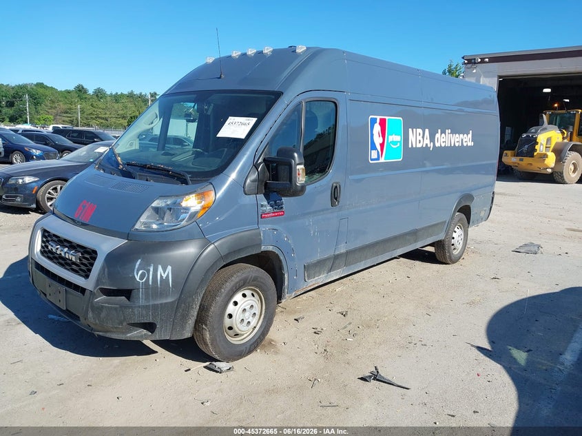 Vin: 3c6urvjg9ke548225, lot: 45870651, ram promaster 3500 cargo van high roof 159 wb ext 20192