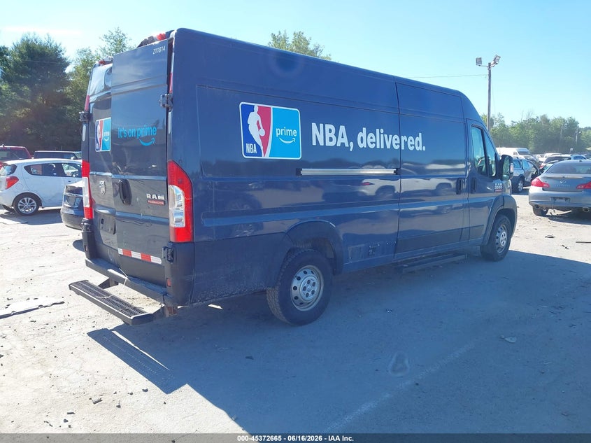 Vin: 3c6urvjg9ke548225, lot: 45870651, ram promaster 3500 cargo van high roof 159 wb ext 20194
