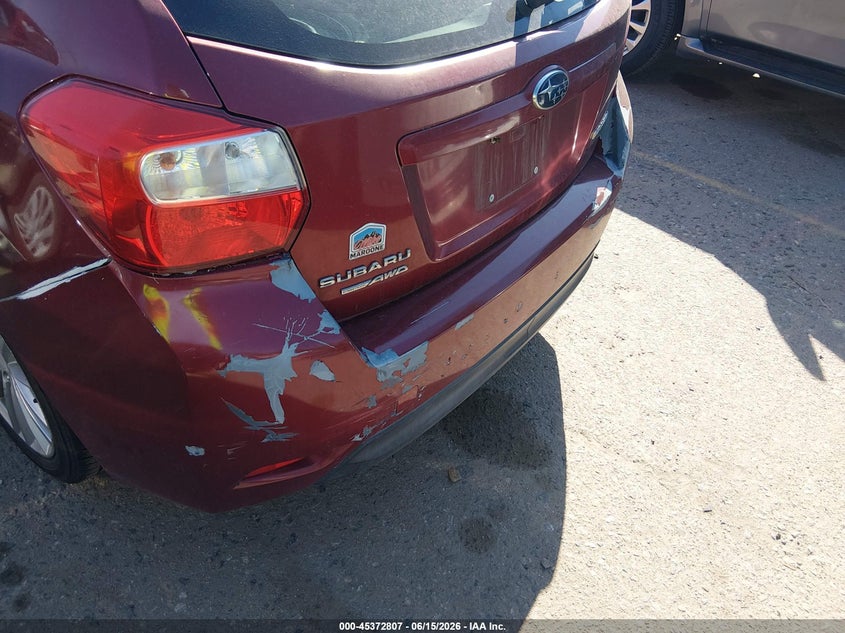 2012 SUBARU IMPREZA auction photo 6