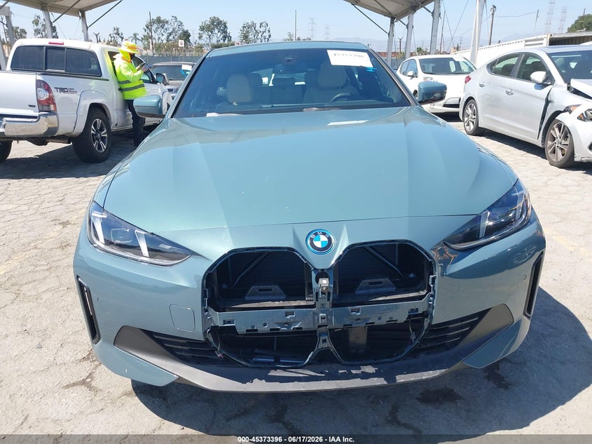 2025 BMW I4 Gran Coupe Edrive40 VIN: WBY23HD04SFV07491 Lot: 45373396