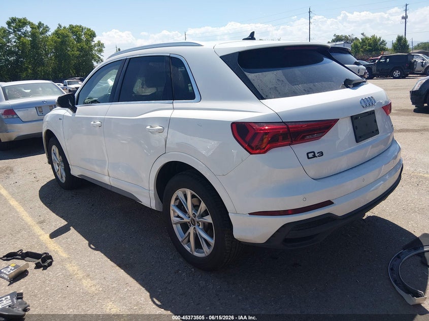 Vin: wa1decf36p1048509, lot: 45871491, audi q3 premium 45 tfsi s line quattro tiptronic 20233