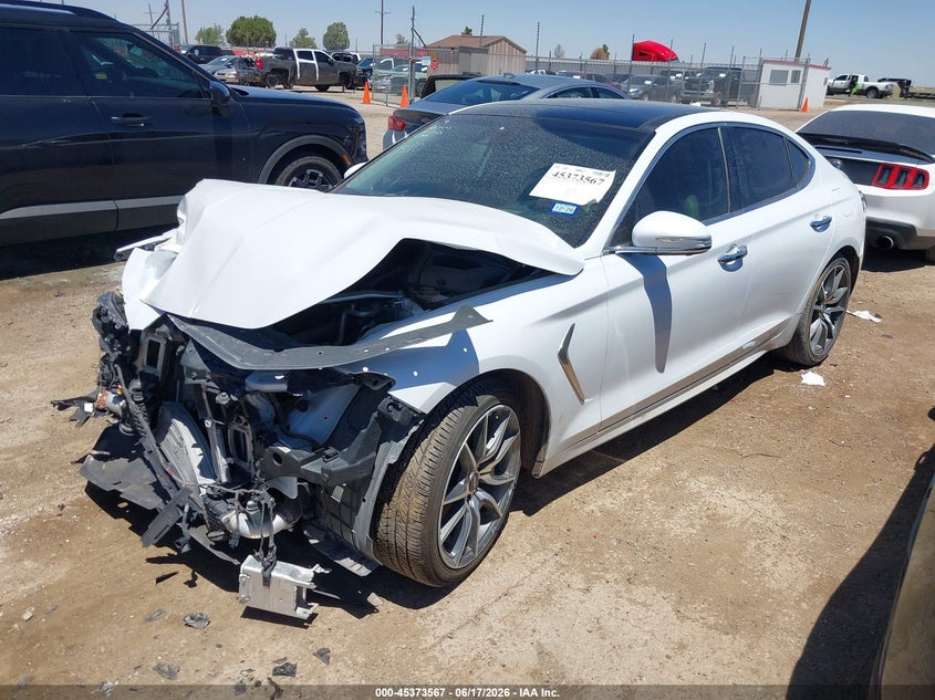 Vin: kmtg44la3ku030489, lot: 45871553, genesis g70 2.0t advanced 20192