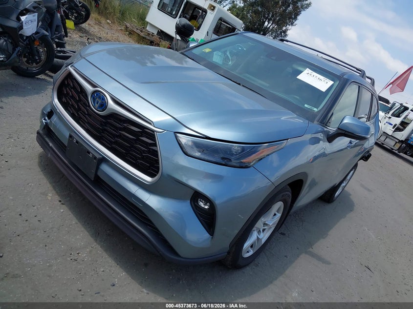 Vin: 5tdzarah1ps526125, lot: 45871659, toyota highlander hybrid le 20232