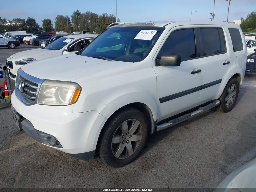 Vin: 5fnyf3h22db009265, lot: 45871920, honda pilot lx 20132
