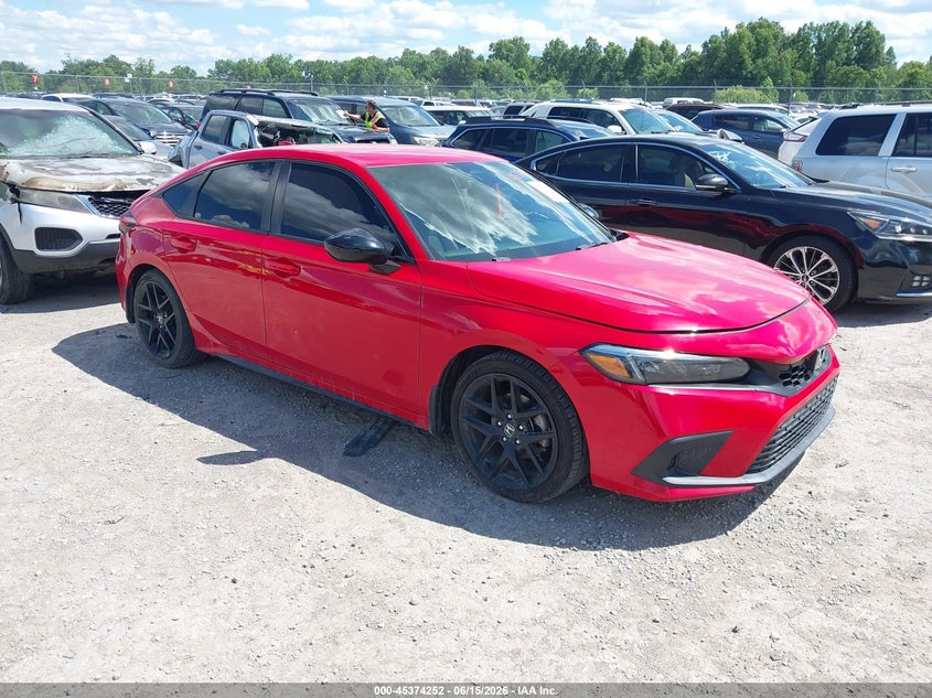 Vin: 19xfl2h84ne017311, lot: 45872238, honda civic sport 20221