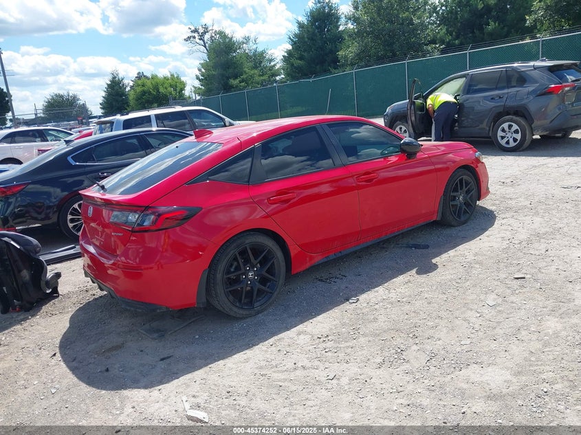 Vin: 19xfl2h84ne017311, lot: 45872238, honda civic sport 20224