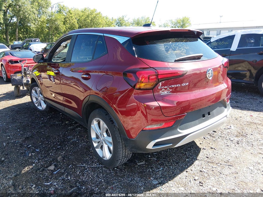 Vin: kl4mmbs27pb015751, lot: 45872281, buick encore gx preferred fwd 20233