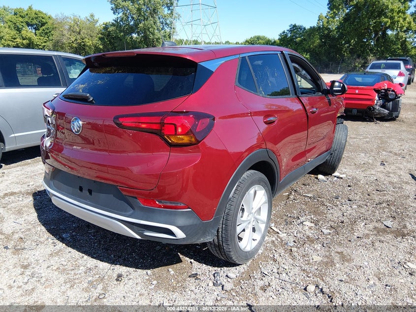 Vin: kl4mmbs27pb015751, lot: 45872281, buick encore gx preferred fwd 20234