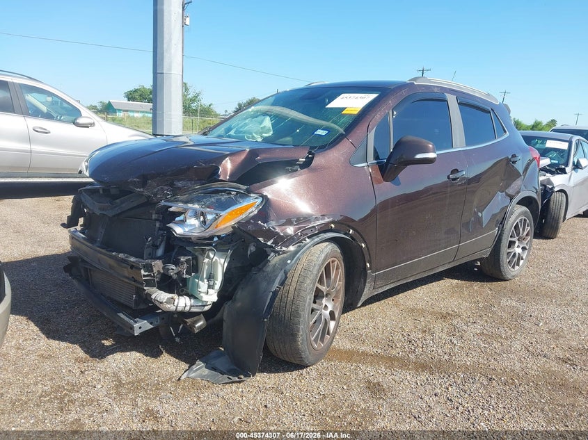 Vin: kl4cj1sm4gb682194, lot: 45872293, buick encore sport touring 20162