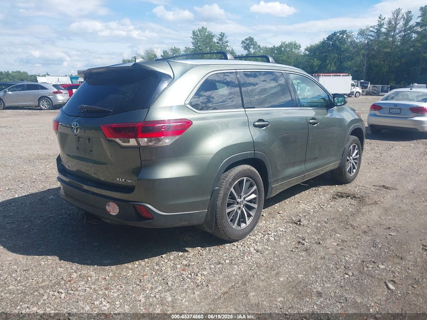 Vin: 5tdjzrfh2hs482961, lot: 45872646, toyota highlander xle 20174