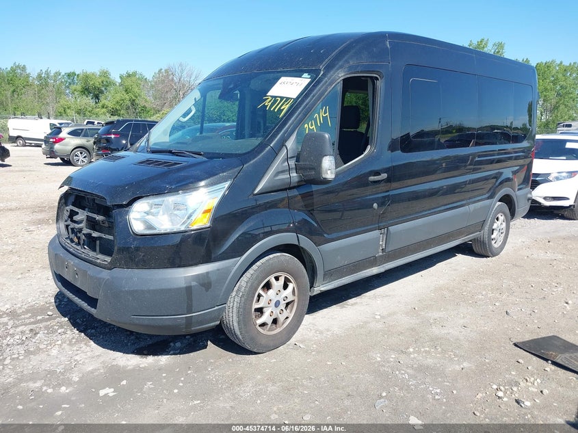 Vin: 1fbzx2cg2fkb07446, lot: 45872700, ford transit-350 xlt 20152