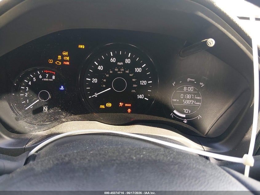 2020 Honda Hr-V Awd Sport VIN: 3CZRU6H16LM722774 Lot: 45374716