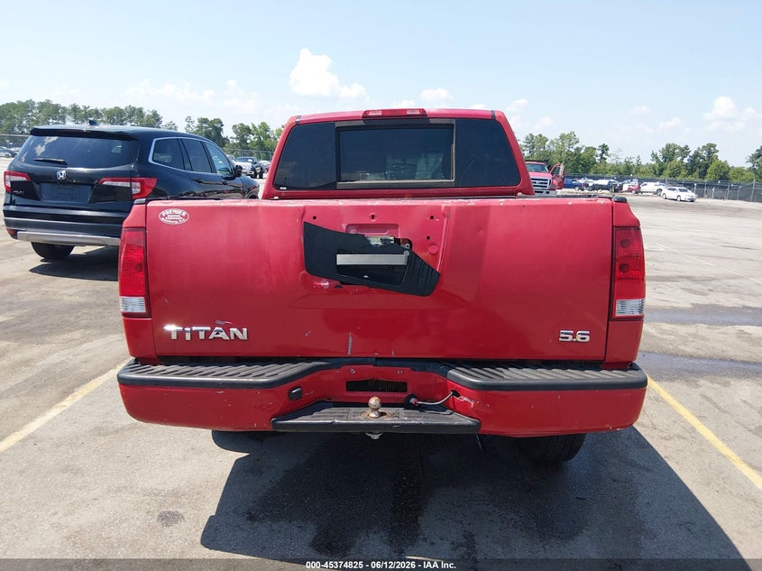 2008 Nissan Titan Xe VIN: 1N6AA07DX8N326572 Lot: 45374825