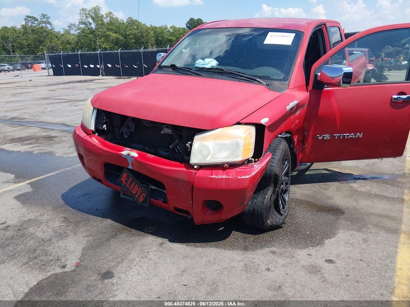 2008 Nissan Titan Xe VIN: 1N6AA07DX8N326572 Lot: 45374825