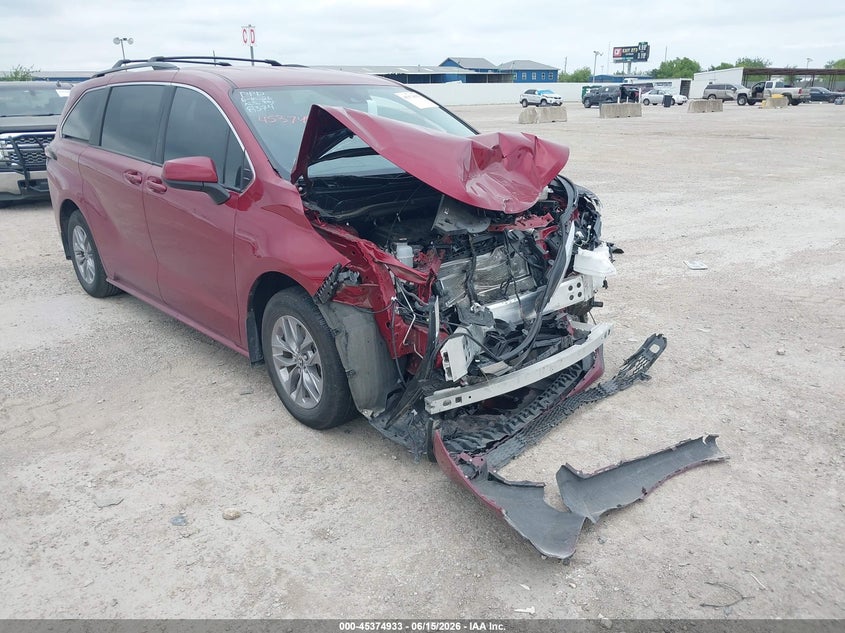 Vin: 5tdkrkec0ss248374, lot: 45872919, toyota sienna le 20251