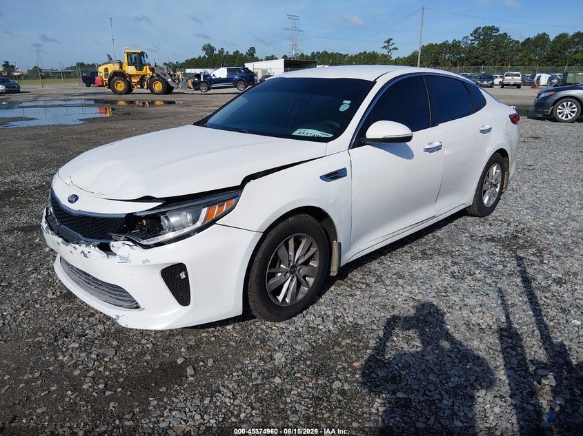 Vin: knagt4l39g5073199, lot: 45872947, kia optima lx 20162