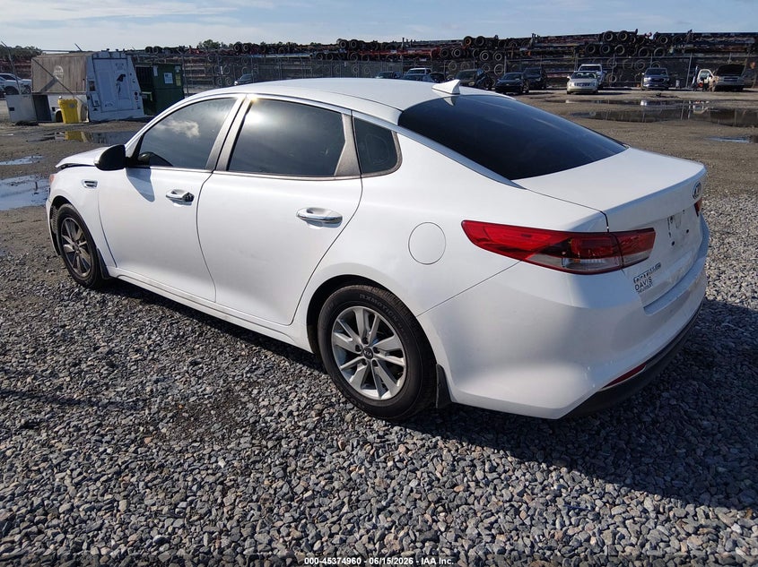 Vin: knagt4l39g5073199, lot: 45872947, kia optima lx 20163
