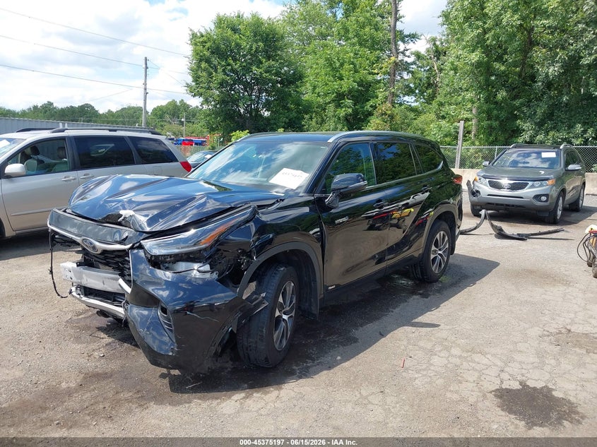 Vin: 5tdgbrch5ms533804, lot: 45873184, toyota highlander hybrid xle 20212