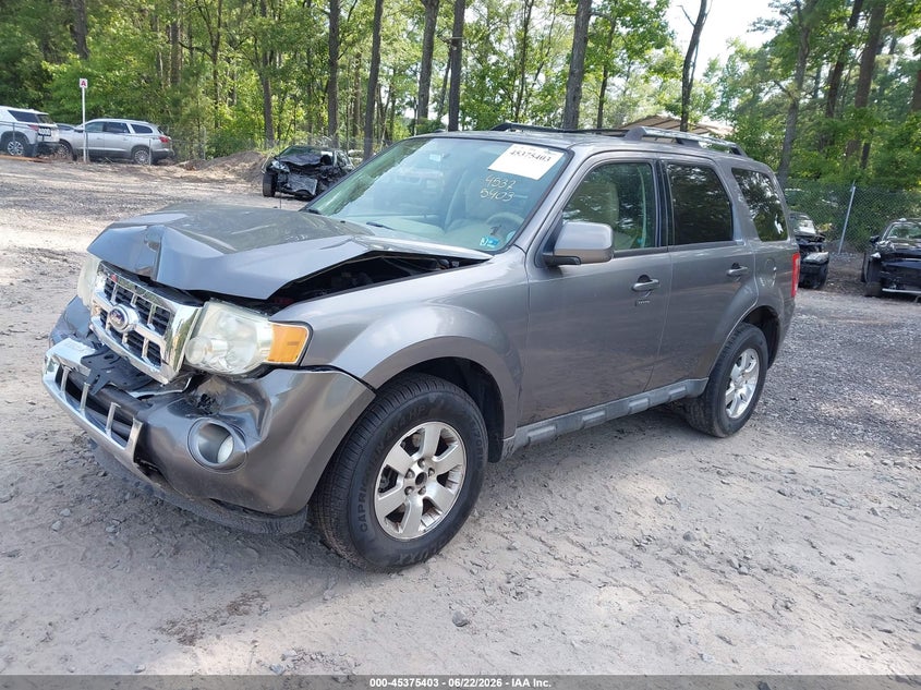 Vin: 1fmcu9e75akd47627, lot: 45873389, ford escape limited 20102
