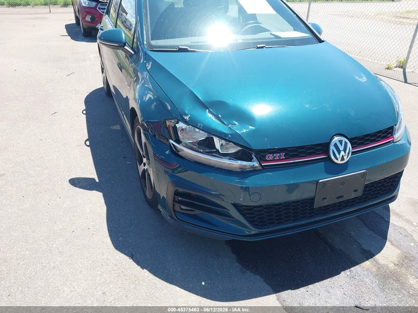 2019 Volkswagen Golf Gti 2.0T Autobahn/2.0T Rabbit Edition/2.0T S/2.0T Se VIN: 3VW5T7AU1KM010041 Lot: 45375463