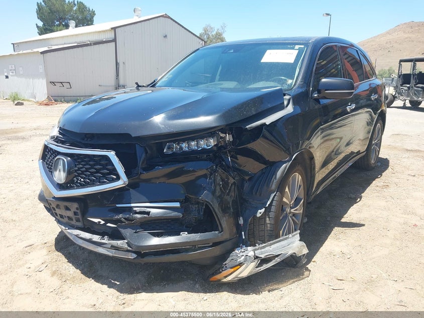 Vin: 5fryd3h51hb011576, lot: 45873486, acura mdx technology package 20172