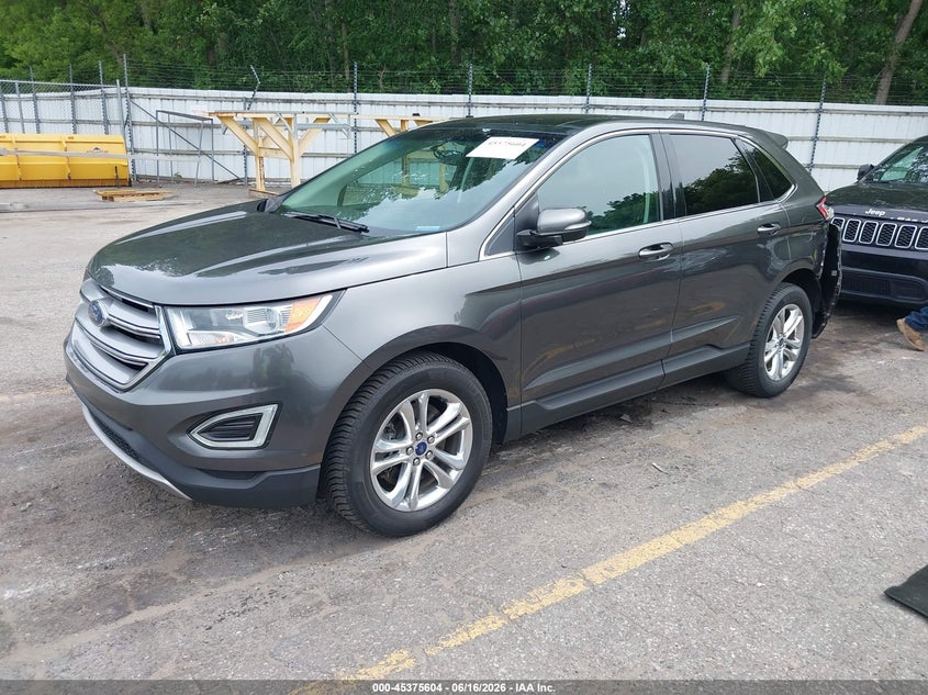 Vin: 2fmpk4j88gbb27796, lot: 45873590, ford edge sel 20162
