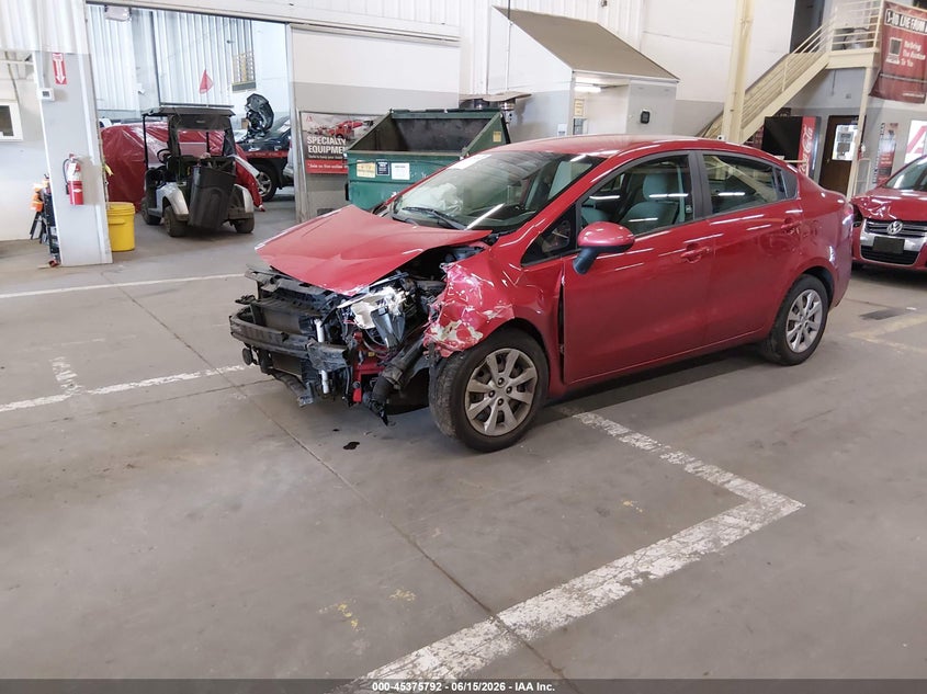 Vin: knadn4a34e6338702, lot: 45873778, kia rio ex 20142