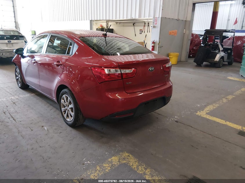 Vin: knadn4a34e6338702, lot: 45873778, kia rio ex 20143