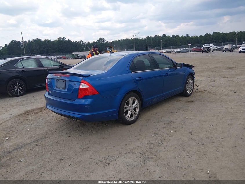 Vin: 3fahp0ha6cr203674, lot: 45873800, ford fusion se 20124