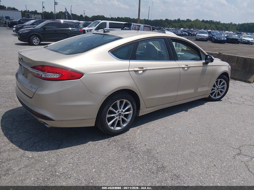 Vin: 3fa6p0uu5hr360627, lot: 45873892, ford fusion hybrid s 20174