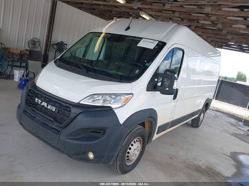 Vin: 3c6lrvdg2se518636, lot: 45873976, ram promaster 2500 2500 high 20252
