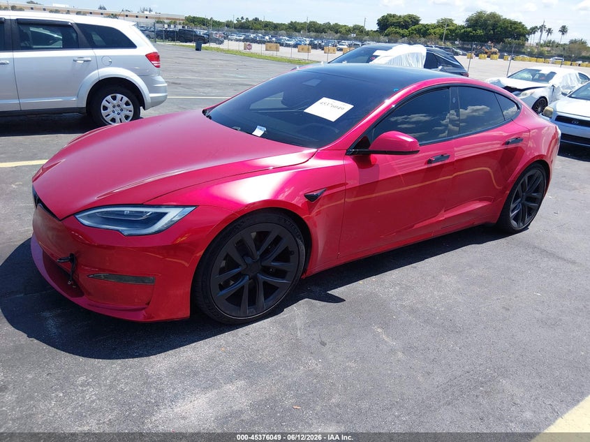 Vin: 5yjsa1e68mf452083, lot: 45874035, tesla model s plaid tri motor all-wheel drive 20212